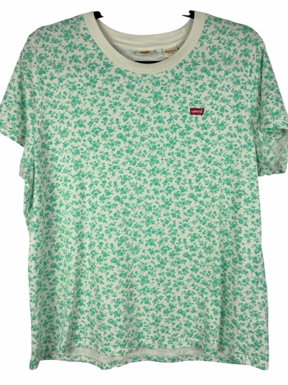 Levi’s XL Mint Green Ditsy Floral 100% Cotton Logo T-Shirt